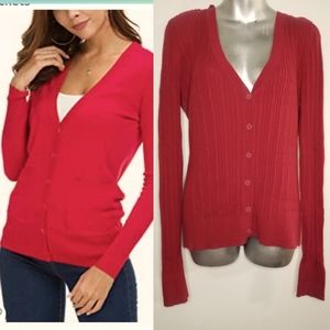 💥St John's Bay Women's  Cardigan Button Down Knitted Sweater  L